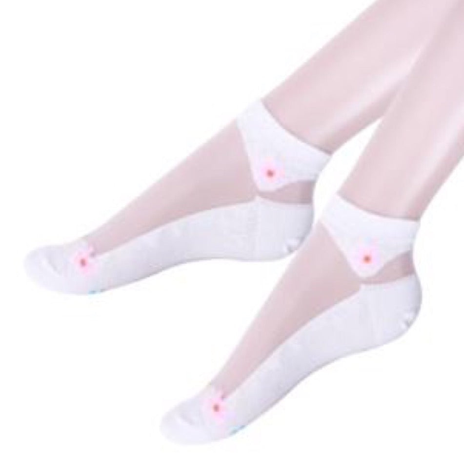 Cotton / Nylon Short Socks Flower design #2