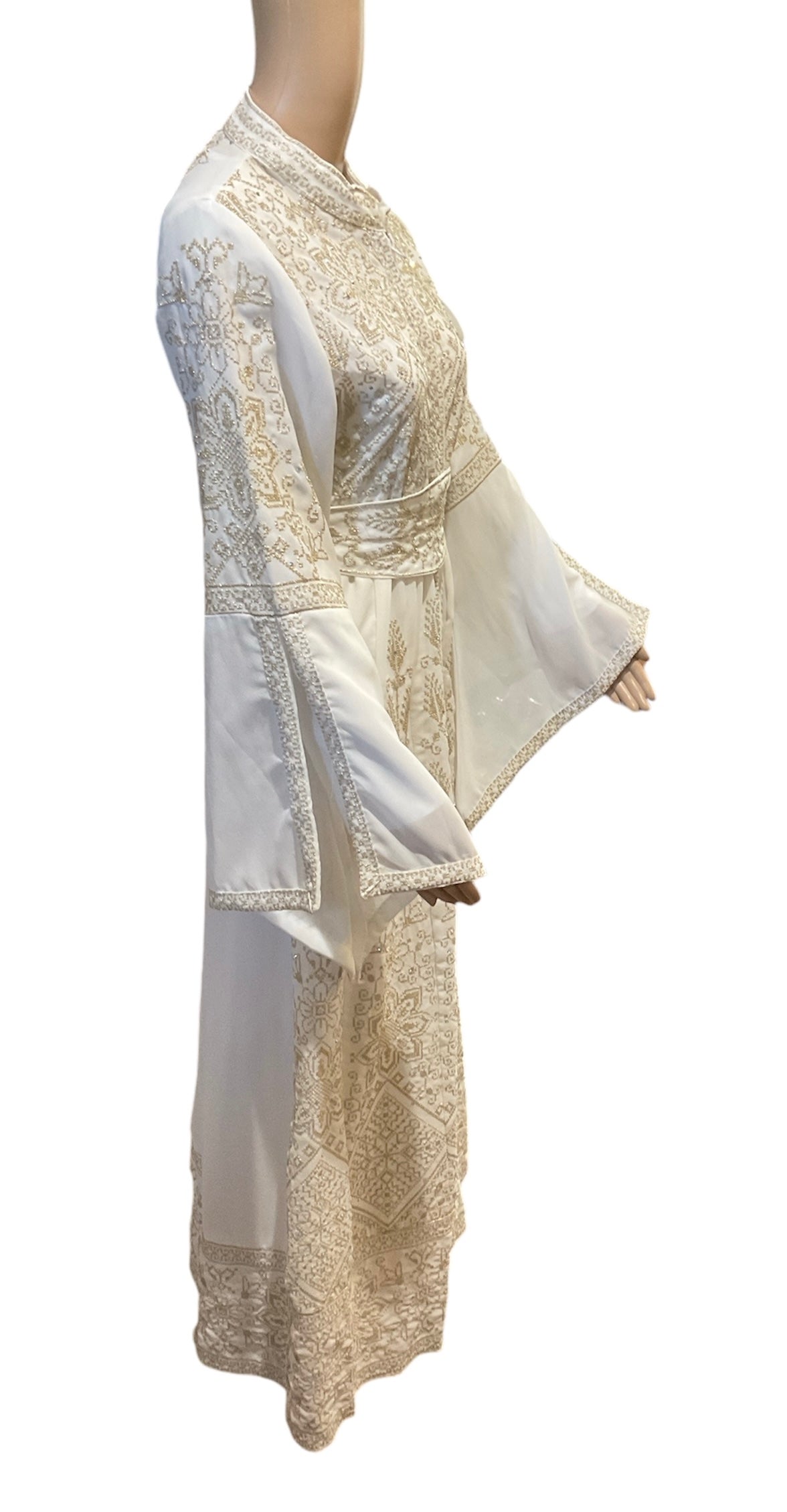 A Dress White / Gold Embroidery