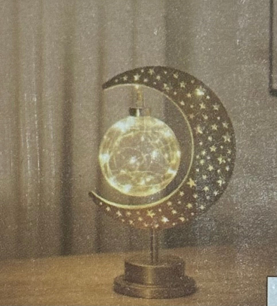 Moon-Star Table Lamp Golden Muslim Decoration