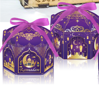 12 Pieces Ramadan Decoration Eid Gift or Favor Boxes