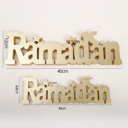 Wooden Ramadan and Eid Mubarak