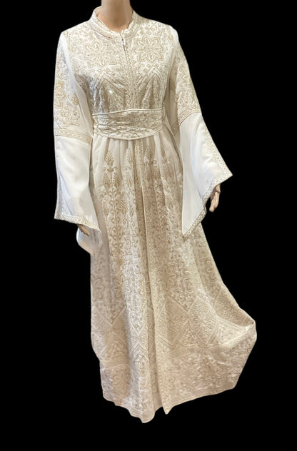 A Dress White / Gold Embroidery