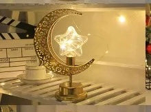 Moon-Star Table Lamp Golden Muslim Decoration