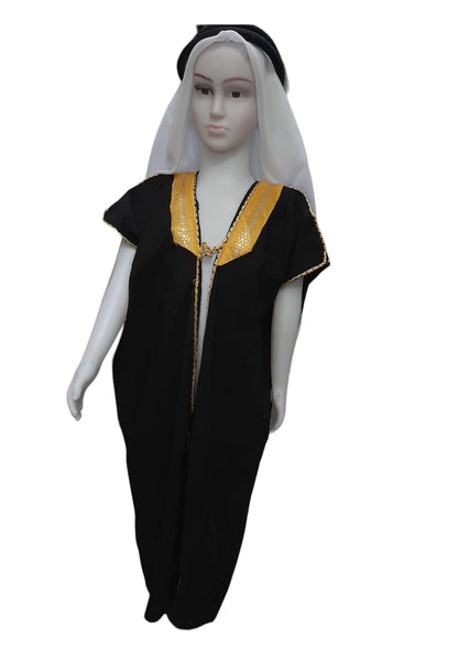 Traditional Boys Black Arab Bisht Worn Over Thobe