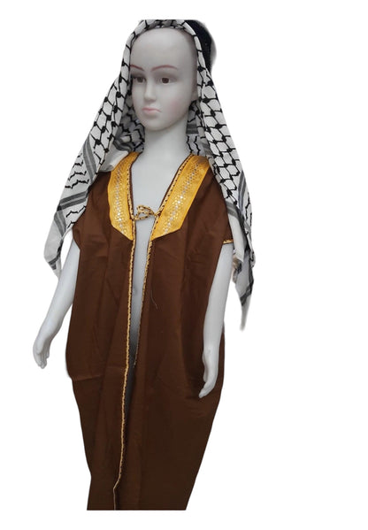 Traditional Boys Brown Arab Bisht Worn Over Thobe