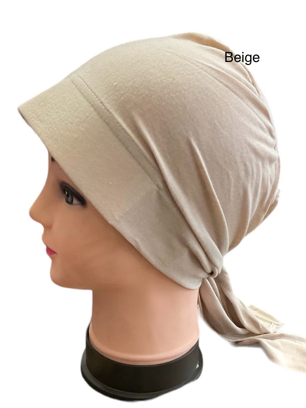 Turban Padded Under Scarf Cap with Tie in the Back / Bonnet cover 