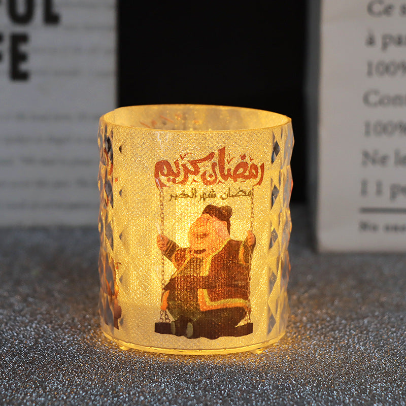 Led Lantern Tea Cup Candle Smokeless