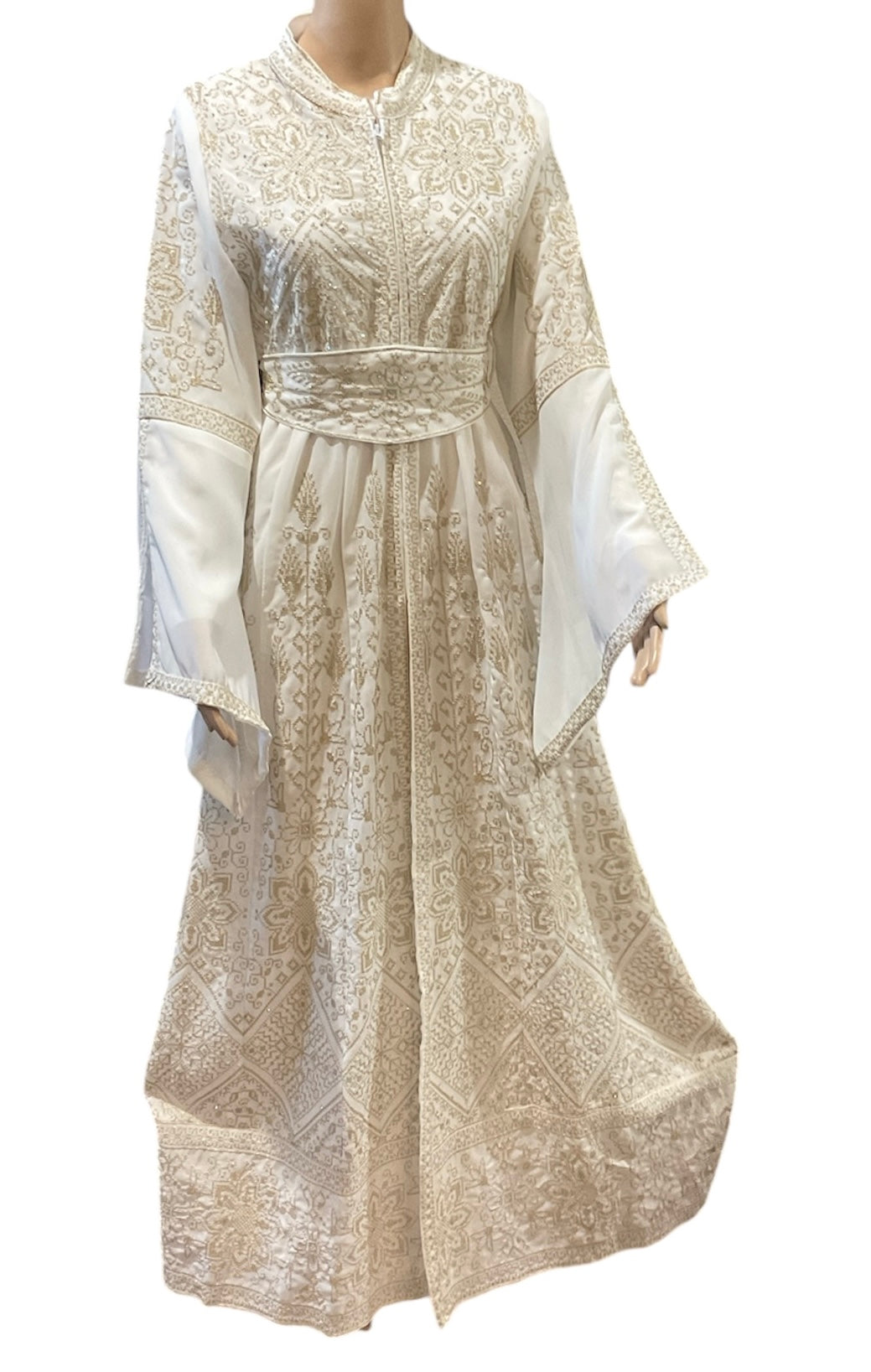 A Dress White / Gold Embroidery