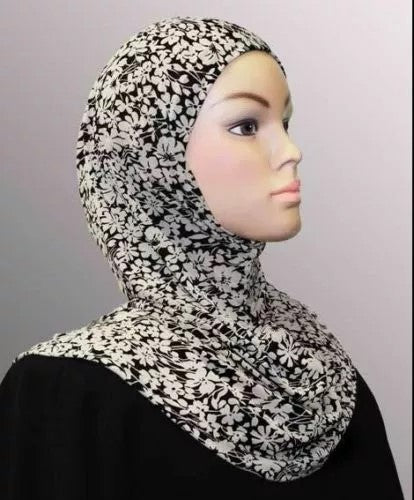 1/2 Dozen 1 Piece Fashion Print Amira Hijab Mix Color Design Muslim Head Wear Cover