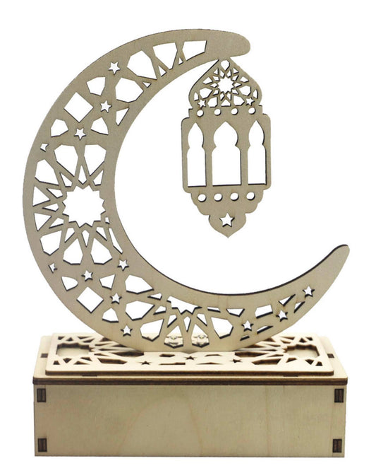  COLOFALLA 8 Stücke Ramadan Anhänger Ramadan Deko Eid Mubarak Deko  Holz mit Seil Eid Mubarak Anhänger Muslim Mond Stern Moschee Islamische  Dekoration für Feiertag Islamische Party