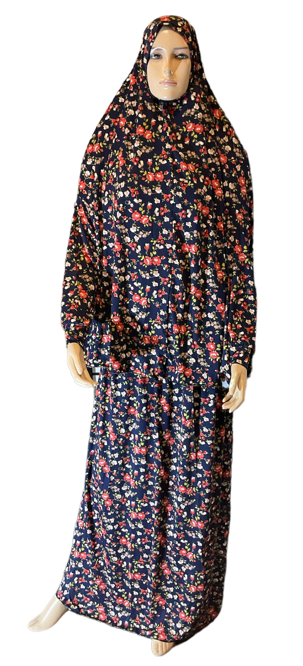 Eid Hooded Muslim Women Hijab Dress Set 2 Pieces Prayer Garment Abaya | eBay